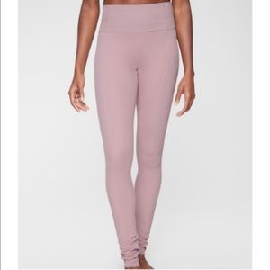 Worn once! Athleta Pink Barre Rib Leggings M